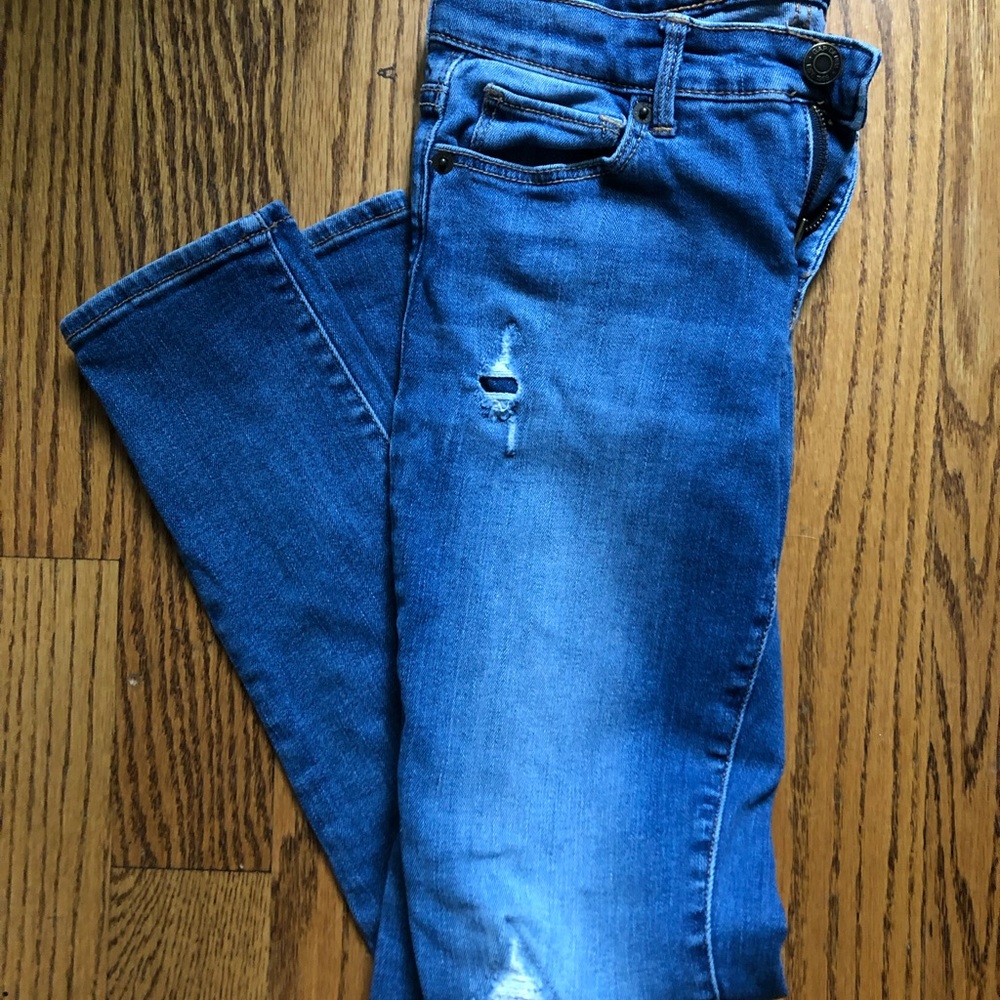 Distressed jeans